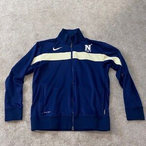 Navy Midshipmen Nike Dri-Fit Jacket Full Zip Long Sleeve Size Medium Blue & Gold